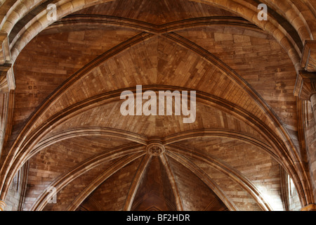 Vaulted ceiling/roof space inside the capacious Abbey,Abbey Foregate,Shrewsbury, Shropshire,England. Stock Photo