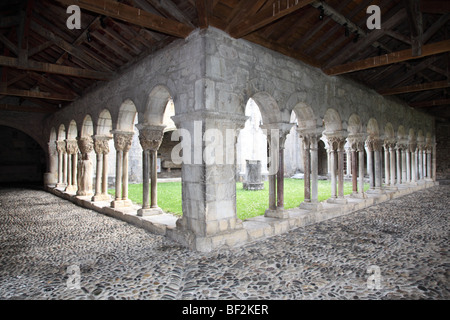 France, Saint Bernard de cominges, The Cathedral of Saint Bertrand De Comminges,  the cloister Stock Photo