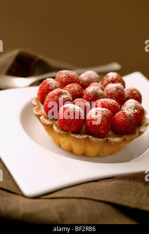 Close-up of a berry tart Stock Photo