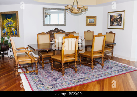 Interiors of a dining room Stock Photo