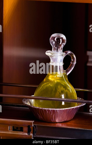 Cooking oil in a decanter Stock Photo