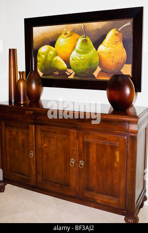 Showpieces on a sideboard Stock Photo