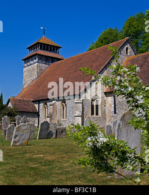 St Andrews Church, Meonstoke, Hampshire, England Stock Photo