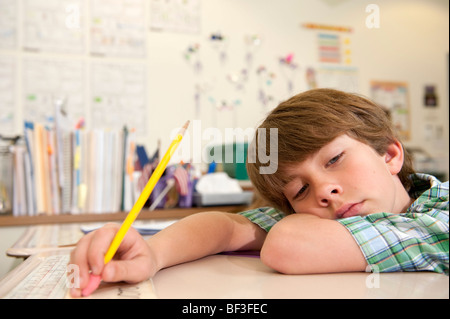 Student not paying attention Stock Photo