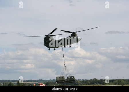 The Chinook is a very capable and versatile support helicopter that can be operated in many diverse environments. Stock Photo