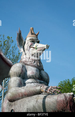 The devil in the Ypres cats festival Stock Photo