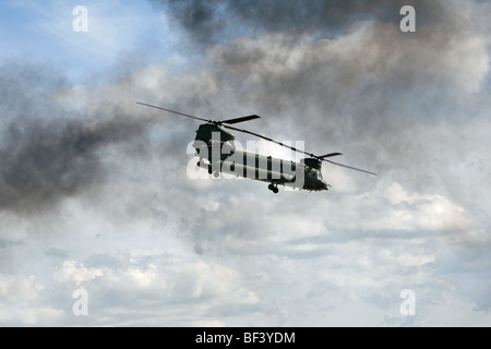 The Chinook is a very capable and versatile support helicopter that can be operated in many diverse environments. Stock Photo