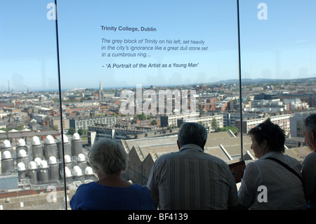 People enjoy the view from the Gravity Bar, Guinness Storehouse, Dublin, Ireland. Stock Photo