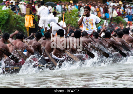 Snake Boat race during onam celebrations in Kerala, India Stock Photo