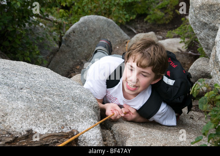 Appalachian Trail end point on Mt Katahdin, Baxter State Park, Maine USA Stock Photo