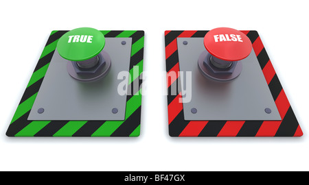 3d render of push button with symbol Stock Photo