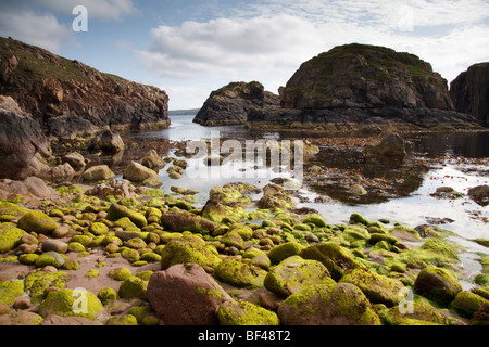 Coastline of Muckle Roe, Shetland Islands Stock Photo