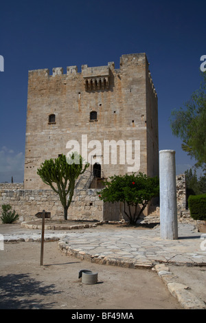 Kolossi castle and pillar republic of cyprus Stock Photo