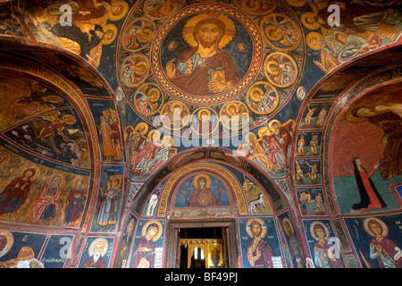 Panagia Forviotissa Asinou Church, Byzantine church, icon, Troodos Mountains, Cyprus, Greece, Europe Stock Photo