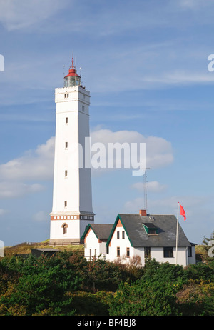Lighthouse of Blavandshuk at Blavand in Jutland, Denmark, Europe Stock Photo