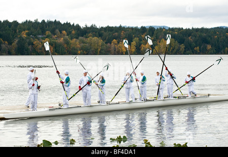 Mens Eight, British Olympic Rowing Team Left - Right, (Front Row) Ben ...