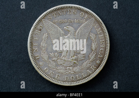 Morgan Silver Dollar (1884), USA Stock Photo