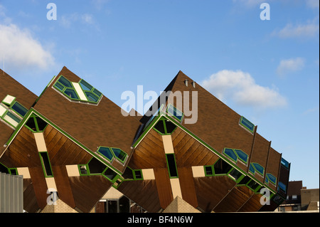 Paalwoningen, cube houses or pole dwellings, Helmond, North Brabant, Holland, Netherlands, Europe Stock Photo