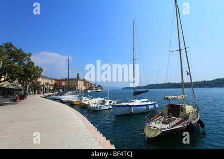 Boats, Salò on Lake Garda, Italy, Europe Stock Photo