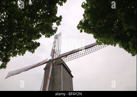 Old mill in Bruges, Belgium Stock Photo