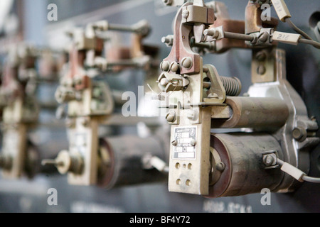 Industrial electrical components and connections Stock Photo