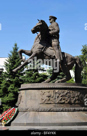 The monument to marshal Zhukov, Yekaterinburg, Russia Stock Photo