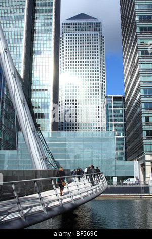 The Wilkinson Bridge, Canary Wharf, London, England, U.K. Stock Photo