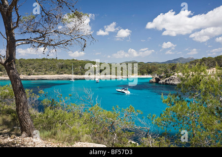 Bay Cala Mondragó, Natural Park of Mondragó, Mallorca, Majorca, Balearic Islands, Mediterranean Sea, Spain, Europe Stock Photo