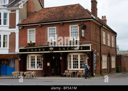 The Crown and Anchor Pub in Winchester, UK. Stock Photo