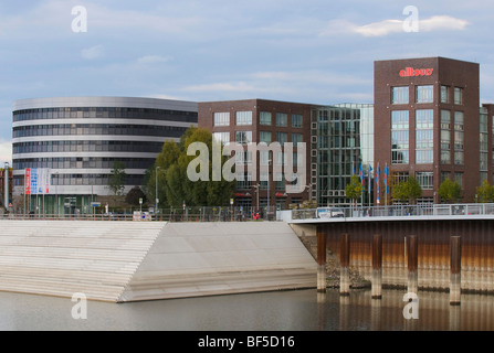Alltours headquarters, Duisburg Inner Harbor, Alltours Travel Center, North Rhine-Westphalia, Germany, Europe Stock Photo