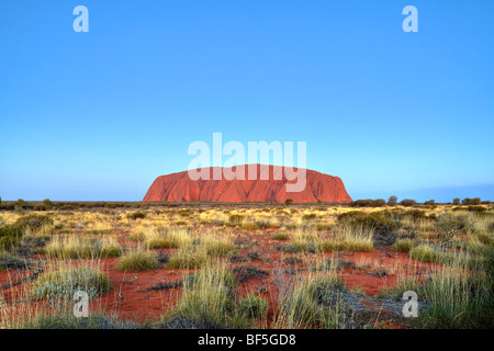 Uluru, Ayers Rock at sunset, Uluru-Kata Tjuta National Park, Northern Territory, Australia Stock Photo