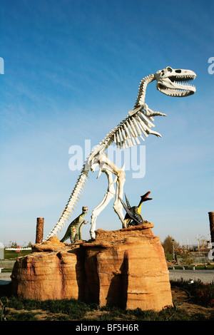 Dinosaur Sculpture Park, Karamay, Xinjiang Uyghur Autonomous Region, China Stock Photo