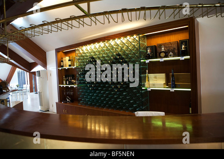 Counter of Zhangyu Wine Culture Museum, Yantai City, Shandong, China Stock Photo