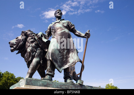 Statue on the Queen Victoria Memorial at Buckingham Palace Stock Photo