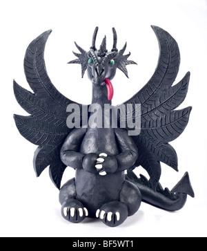 Black plasicine Dragon from the Chinese calendar Stock Photo