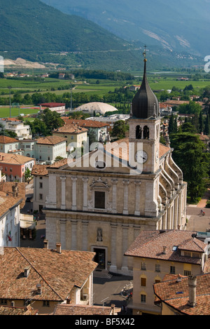 The ancient town of Arco from above. Stock Photo