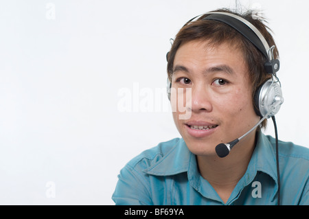 Call center representative Stock Photo