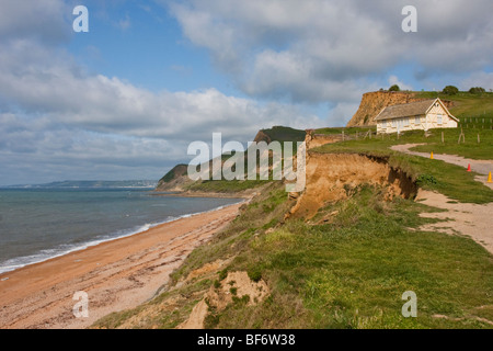 Southwest Coast Path, near Eype in Dorset, England. Stock Photo