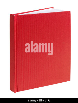 Red hard cover book journal ledger sketch draw Stock Photo