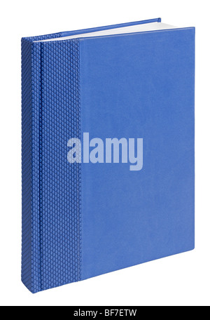 Blue hard cover book journal ledger sketch draw Stock Photo