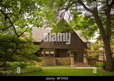 architect Frank Lloyd Wright Home and Studio, Frank Lloyd Wright Historic District, Oak Park, Illinois, United States of America Stock Photo