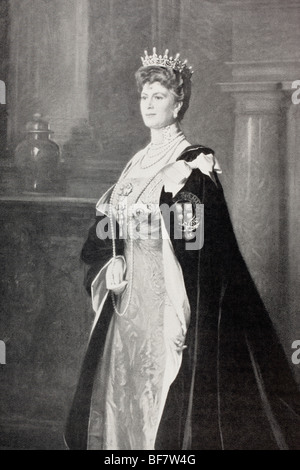 Queen Mary. Mary of Teck . Full name, Victoria Mary Augusta Louise Olga Pauline Claudine Agnes. 1867 to 1953. Stock Photo