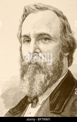 Rutherford Birchard Hayes, 1822 to 1893. 19th President of the United States. Stock Photo