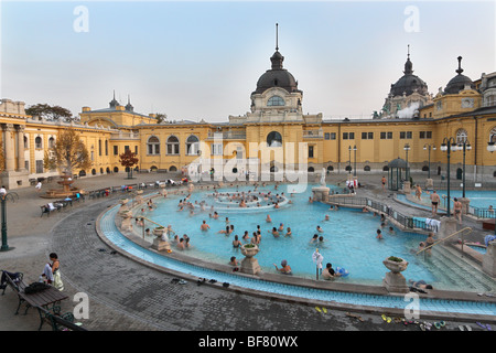 Szechenyi Furdo Thermal Baths, XIV, Allatkerti Korut 11, Budapest, Hungary Stock Photo