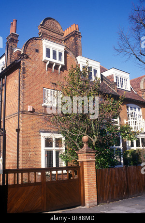 Bedford  Park  West London UK area built as suburb 1875 onwards. House lived in by architect Richard Norman Shaw. Stock Photo