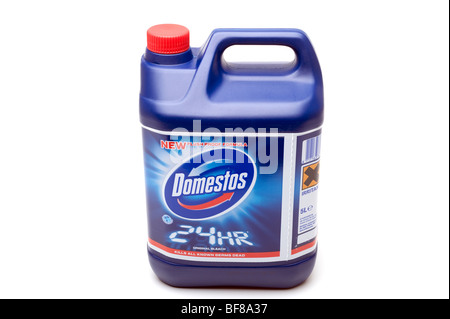 Plastic Five litre container of Domestos bleach Stock Photo