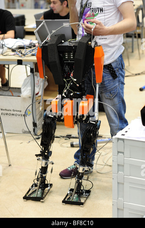 RoboCup 2009, Graz, robot world championship, robotics, walking upright Stock Photo