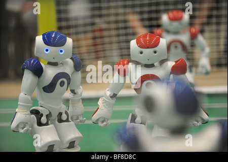 RoboCup 2009, Graz, robot world championship, robotics, humanoid, Nao-robot Stock Photo