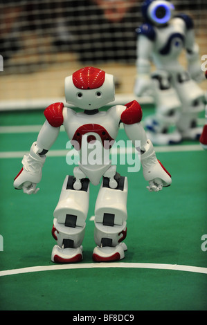 RoboCup 2009, Graz, robot world championship, robotics, humanoid, Nao-robot Stock Photo