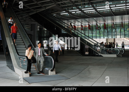 Entrance hall of the Hongkong and Shanghai Banking Corporation Limited main building, Hong Kong. Stock Photo